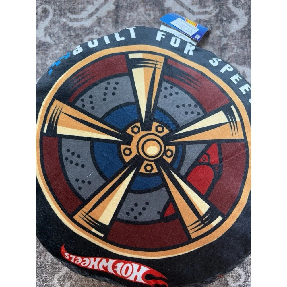 Hot Wheels Tire Decorative Cushion Throw Pillow (100% Officially Hot Wheels )